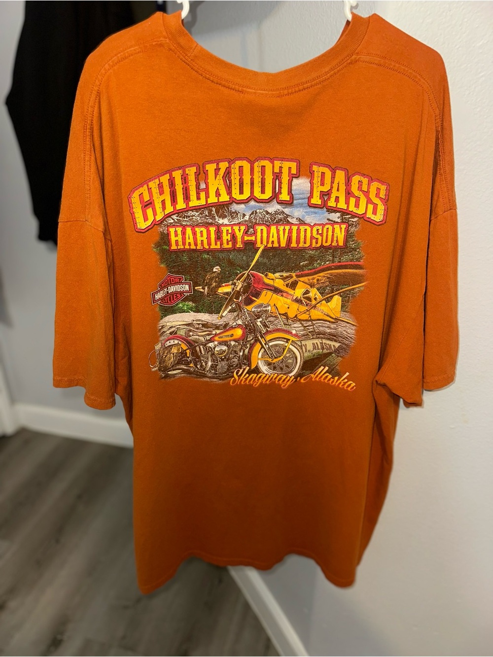 2016 Harley-Davidson Orange Chilkoot Pass Graphic Short Sleeve Tee